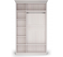 Шкаф 3-х дверный с глухой и зеркальной дверью Неаполь Ясень анкор светлый (патина "серебро") Шкаф 3-х дверный с глухой и зеркальной дверью Неаполь Ясень анкор светлый (патина "серебро")