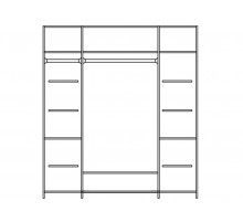 Шкаф для одежды Нинель ММ-167-01/04 (белая эмаль)